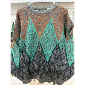 vtg W.R.Gass all season geometric print sweater large